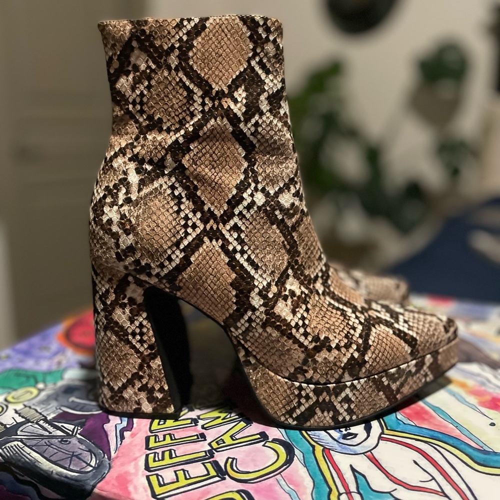 Jeffrey Campbell Dormant Snakeskin Boots